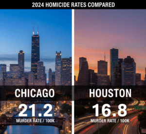 Houston vs, Chicago Murder Rates